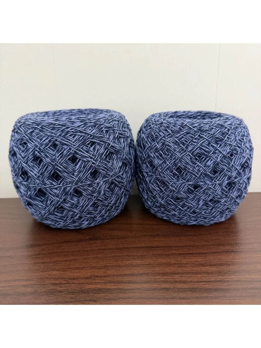 Reclaimed 100% Cotton Sport Yarn 619 Yds Blue Marl 226g (2 Cakes)